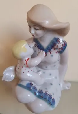 Buy Sixties USSR Polonnoe Porcelain, Hand Painted Mother And Child Figurine, 6-7  • 40£