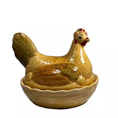 Buy Vintage Sadler Hen Chicken On Nest Egg Storage, Ceramic Lidded Pot • 19.99£