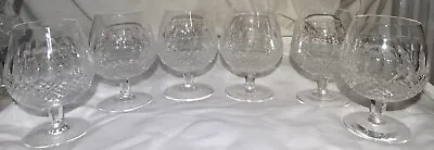 Buy Vintage Waterford Crystal Colleen Design Brandy Glasses X 6 Signed V.g.condition • 110£