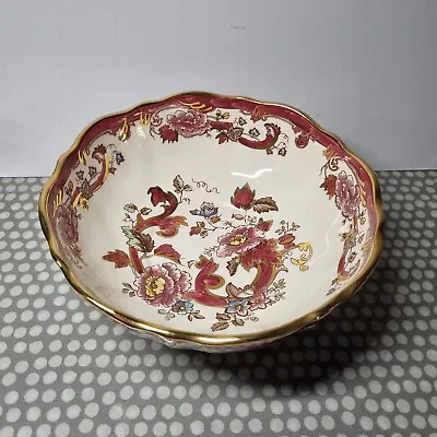 Buy Vintage Mason's Ironstone  Mandalay Red  Footed Bowl. In Very Good Condition • 45.51£