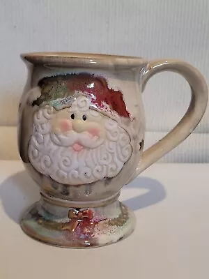 Buy New Multi-coloured Pottery Tankard Christmas Santa Father Christmas Mug In Box • 3.99£