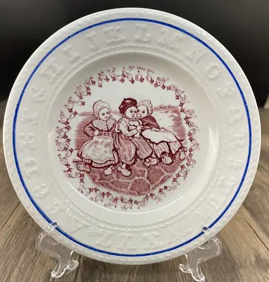 Buy Antique H. Aynsley & Co. ABC Sign Language Childs Plate Victorian Dutch Children • 96.50£