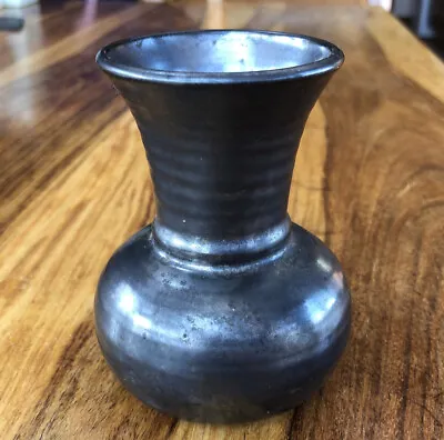 Buy Vintage Prinknash Small Vase Gun Metal Coloured Pottery Made In England 11.5cms  • 8£