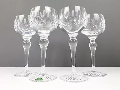 Buy 4 X Stuart Crystal Argyll Cut Pattern Large Hock Wine Signed Glasses • 39.99£
