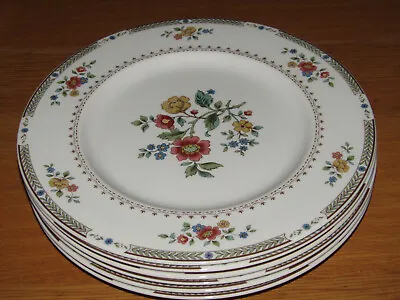 Buy 6 Vintage Royal Doulton 10 5/8  Dinner Plates, Good Condition • 27.99£