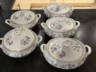 Buy Vintage Tureens X 5 Stunning Fine China Serving Lidded Tableware Oval & Round • 65£