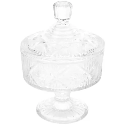 Buy Crystal Glass Candy Jar With Lid - Footed Design • 21.98£