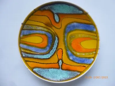 Buy Poole Pottery Delphis Plate - Yellow Orange Blue Tones • 12£