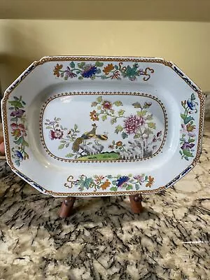 Buy Antique C 1815 Spode Peacock Asiatic Pattern 2118 Rectangular Serving Plate • 30£