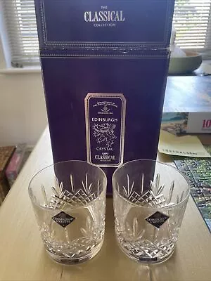 Buy 2 X Edinburgh Crystal  Small Size Whisky Tumbler Glasses 3 H • 13£