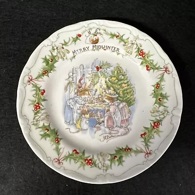 Buy Royal Doulton Brambly Hedge Merry Midwinter 16cm Plate Jil Barklem 1994 T3749 • 10£