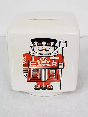 Buy Vintage 1970s Broadstairs Pottery Beefeater - Tower Of London 3  Cube Money Box • 15£