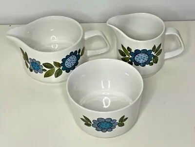 Buy J & G Meakin TOPIC Pattern Blue Flower Floral Pattern Studio Pottery 1960s 1970s • 12.09£