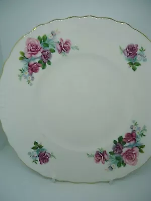Buy Royal Osborne Cake Plate Pink Roses Fine Bone China Vintage British • 9.99£