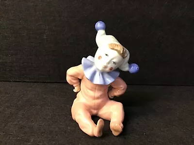 Buy NAO Pottery Clown Jester Figurine Pink Blue T3832 • 10£