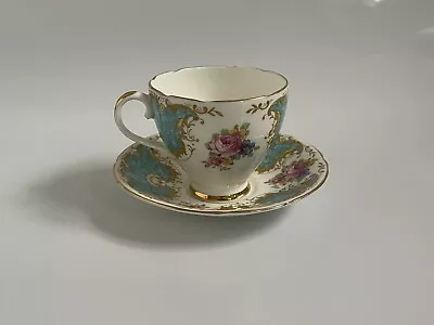 Buy Vintage Imperial Fine Bone China Tea Cup & Saucer Flowers Gold Trim Pedestal • 17.99£