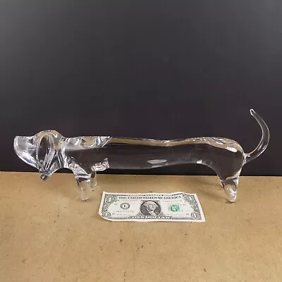 Buy Daum Art Glass Crystal 15  Dachshund Dog Figurine Signed France • 265.22£