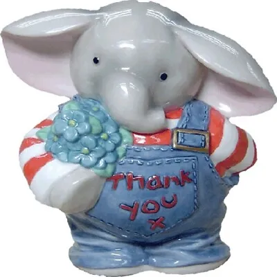 Buy Forget Me Knot Collectors Elephant Money Box Figurine - Thank You • 16.99£