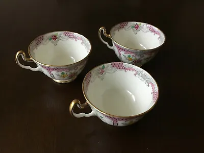 Buy 3 Adderley Replacement  Bone China England Coffee Tea Cups Pink  323/p • 18.05£