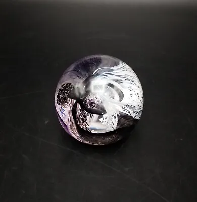Buy Small Caithness Moonstone Paperweight Clear Purple & White • 3.50£