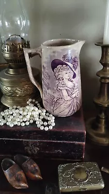 Buy Antique Jug /Vase Transfer Ware Duchess Georgiana Devonshire, Cochran Pottery • 30£