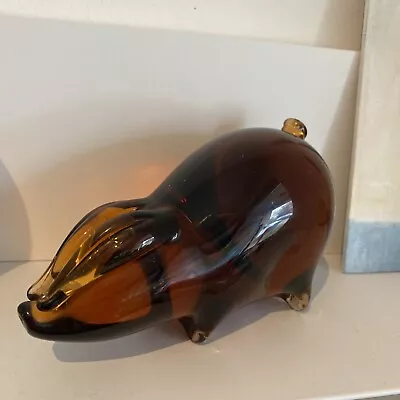 Buy Vintage Wedgewood Brown Glass Pig • 10£