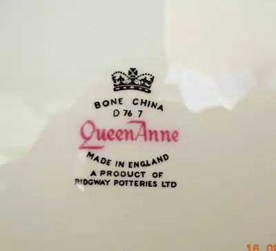 Buy Queen Anne Teaset: 10  Cake Plate, 6 Cups, Saucers & Plates, Sugar, Milk, • 65£