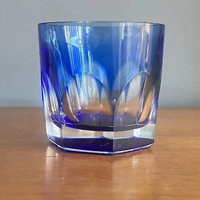 Buy Blue Crystal Glass Tumbler Bohemian Style • 14£