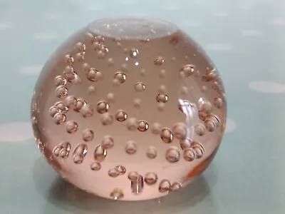 Buy Rose Gold / Dusky Pink Glass Paperweight Bubbles  • 4.99£