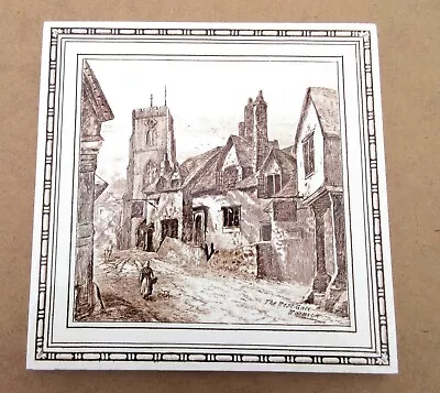 Buy West Gate Warwick Sepia Ceramic Tile Mintons Pottery Scarce Version With Border • 39£