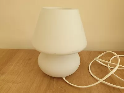 Buy Vintage Habitat Alpha White Opaline Glass Mushroom Lamp • 30£