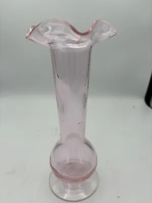 Buy Antique  8” Crackle Glass Swung Vase  No Chips Or Cracks GMM- 260 • 28.88£