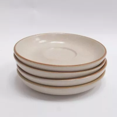 Buy Denby Potters Wheel Stoneware 4x Saucer Set Table Ware Beige Brown Round Tea Set • 12.60£