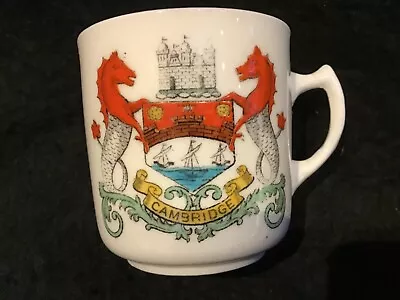 Buy Antique Florentine Crest Ware Cambridge City Coat Of Arms Ceramic China Cup. • 12£