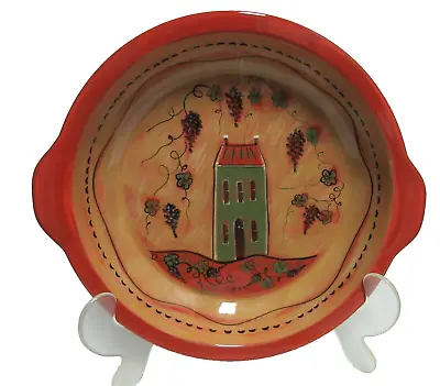 Buy Lang Redware Wine Country Oven Safe Pottery Large 10 3/4” X 12  Pie Plate GRAPES • 26.36£