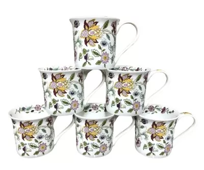 Buy Minton Coffee Mug Set Of 6 Flowers Fine Bone China Tea Coffee Ideal Gift 🎁 • 49.99£