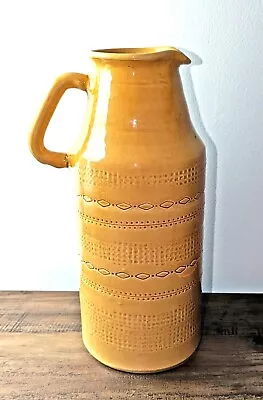 Buy Vintage MCM Yellow Bitossi Style Ceramiche Tadinate Italian Pottery Pitcher Vase • 47.11£