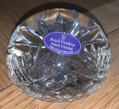 Buy Royal Doulton  Finest Cut Glass Crystal Paperweight Without Box Vgc • 10.50£