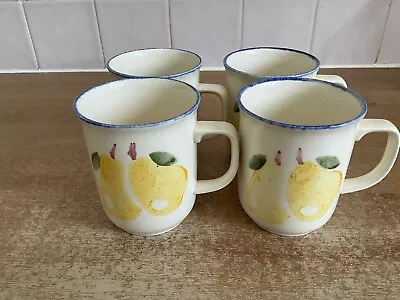 Buy Poole Pottery Dorset Fruits - Pears - 4 X Straight Sided Mugs • 40£