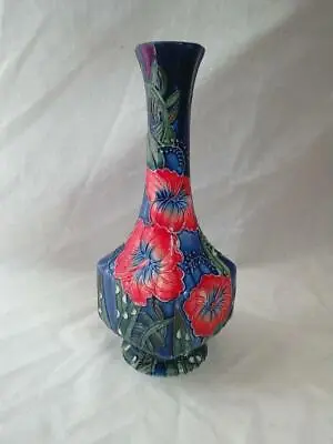 Buy Old Tupton Ware HIBISCUS  Tube Lined 7 Inch Vase • 22.50£