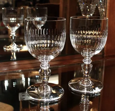 Buy Set Of 2 Baccarat RENAISSANCE Cut Pattern 5 1/4” Claret Wine Glasses, Signed • 118.77£