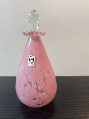 Buy MDINA Glass Pink Swirl Signed Vintage Perfume Decanter Bottle • 37.73£