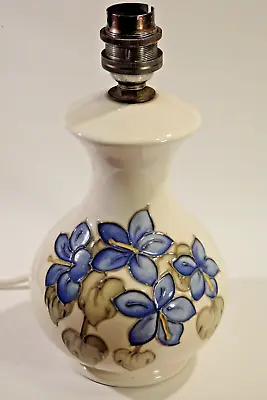 Buy A Fine Vintage Moorcroft   Blue Campanula   Designed Pottery Table Lamp Base • 115£