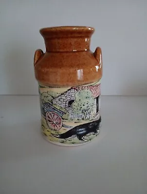 Buy Presingoll Pottery, Cornwall, Sheep, Geese Etc. Pattern, Milk Churn Shape Vase • 15.99£