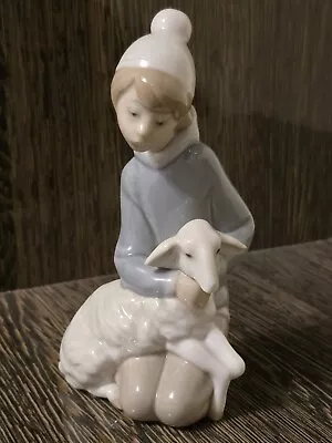 Buy Lladro Figurine # 4676  Shepherd Boy With Lamb  .  6 Tall.  Spain. Mint • 12£