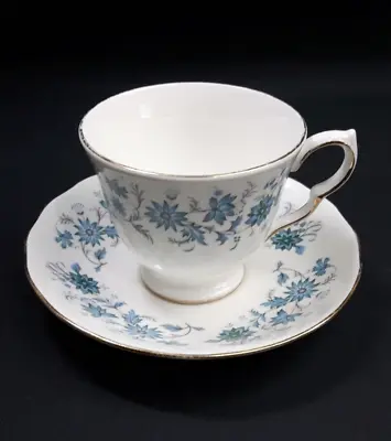Buy Colclough Braganza Tea Cup & Saucer- 20+ Available - Blue Floral Bone China • 5£