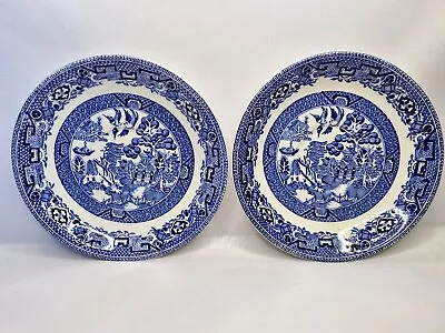 Buy W. R. Midwinter Ltd England Blue Willow - Set Of 2 Vintage 14cm China Tea Plates • 12.75£