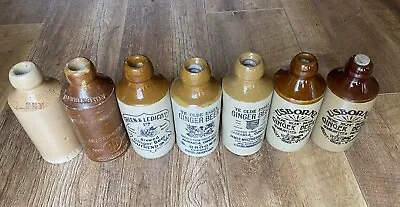 Buy Seven Vintage Stoneware Salt Glazed Ginger  Bottles • 60£