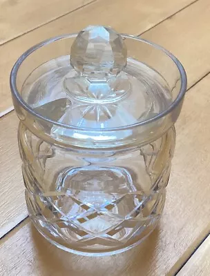 Buy Gorgeous Vintage Crystal Cut Glass Lidded Honey/jam Pot/jar 👍 • 3£