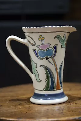 Buy 1930s Art Deco Honiton Pottery Hand Painted Floral Medium Jug /Pitcher • 19.99£